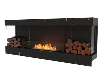 FLEX 78BY BX2 - Bioethanol steel Fireplace insert with Panoramic Glass by EcoSmart Fire - view 2